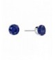 Sterling Silver Blue Stud Earrings