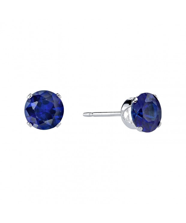 Sterling Silver Blue Stud Earrings