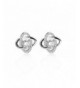 CRARINE sterling Crystal Earrings girls white