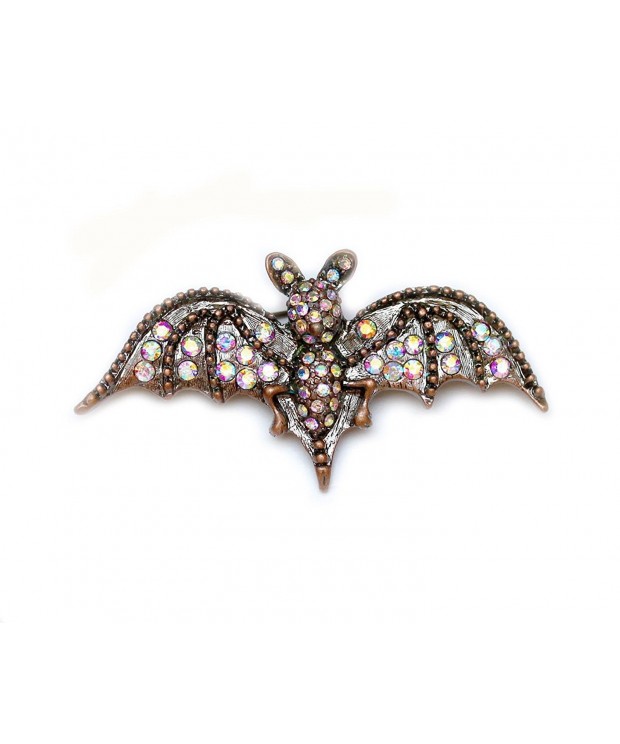 Faship Bat Brooch Crystal Halloween