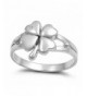 Sterling Silver Womens Clover Beautiful