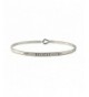 Believe Inspirational Bangle Bracelet Rhodium