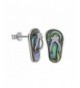 Sterling Silver Abalone Slipper Earrings