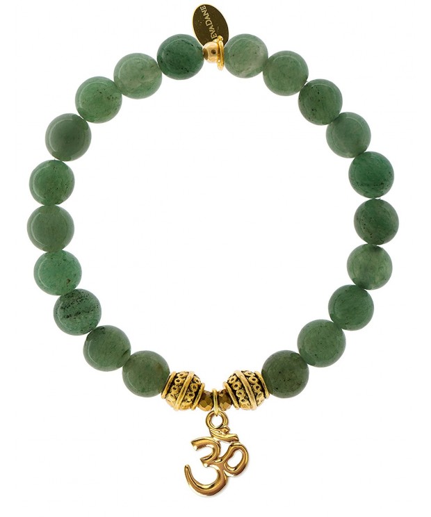 EvaDane Natural Aventurine Gemstone Bracelet