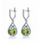 Peridot Sterling Silver Dangling Earrings