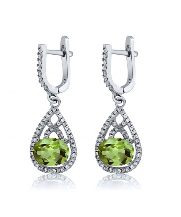 Peridot Sterling Silver Dangling Earrings