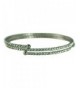 ROW AUSTRIAN CRYSTAL STERLING FLEXABLE BRACELET ALSO