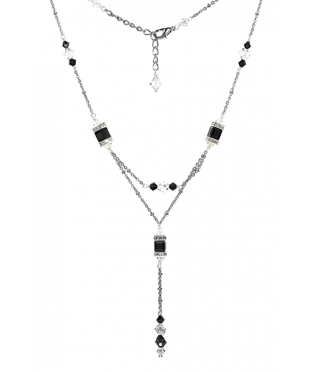 HisJewelsCreations Crystal Rhinestone Layered Necklace