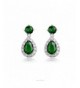 Teardrop Emerald Swarovski Elements Earrings