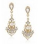 Downton Abbey Gold Tone Crystal Studded Earrings