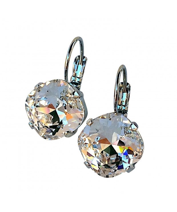 HisJewelsCreations Cushion Square Silvertone Earrings