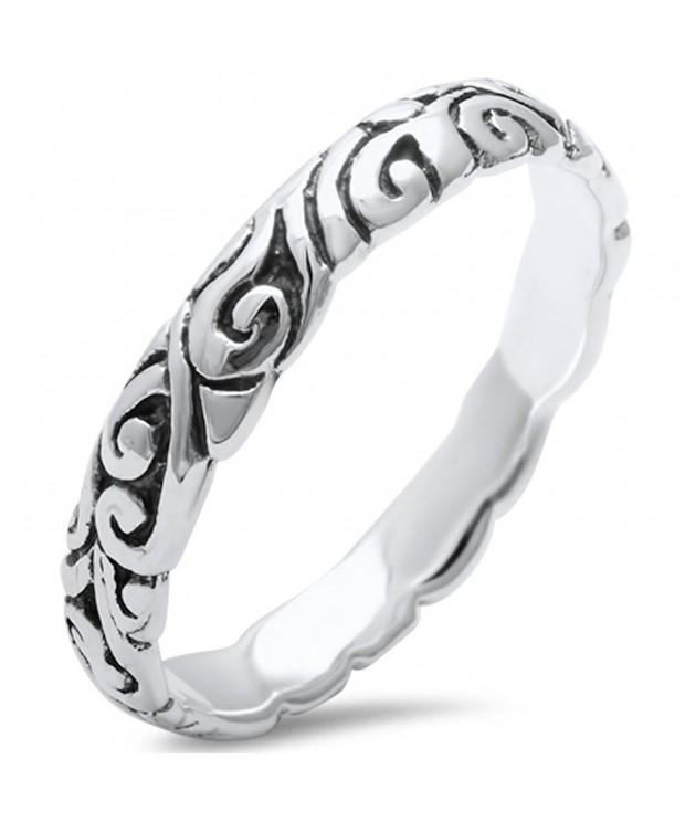 Sterling Silver Plain Tribal Design