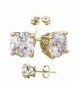 Karat Zirconia Earrings 1 00 Weight Stone