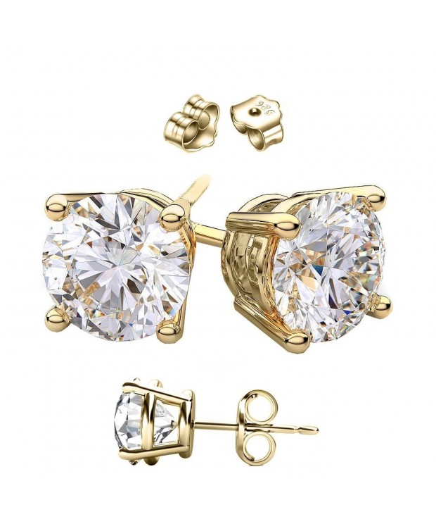 Karat Zirconia Earrings 1 00 Weight Stone