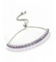 Sterling Amethyst Adjustable Pull string Bracelet