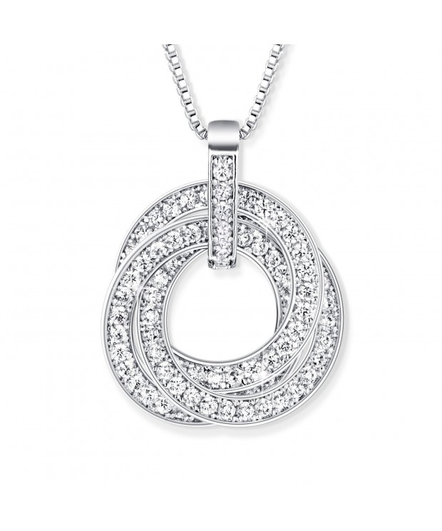 Pendant Necklace Interlocking Circles Jewelry