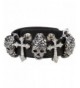 YACQ Leather Crystal Adjustable Bracelet