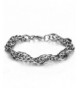 Flongo Womens Stainless Buckle Bracelet