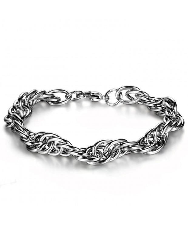 Flongo Womens Stainless Buckle Bracelet