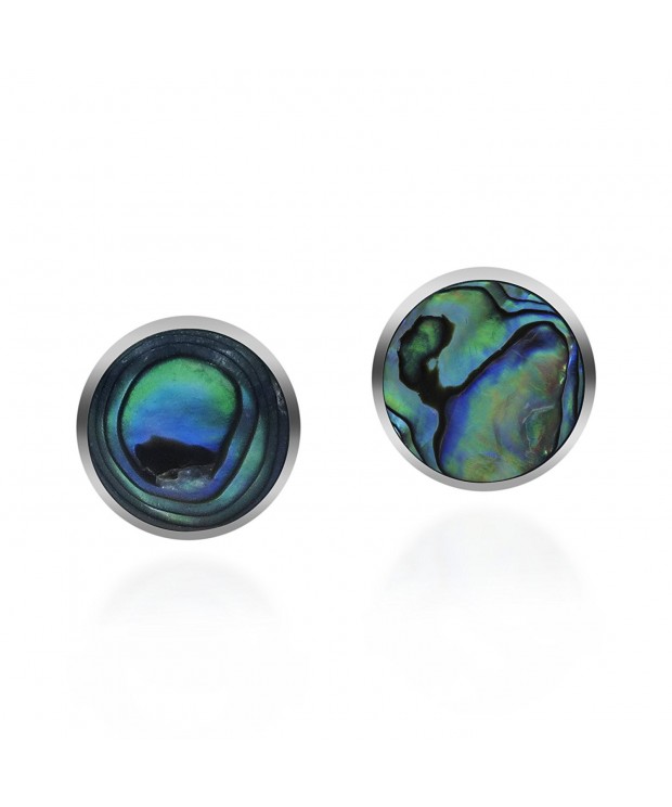 Inlay Abalone Sterling Silver Earrings