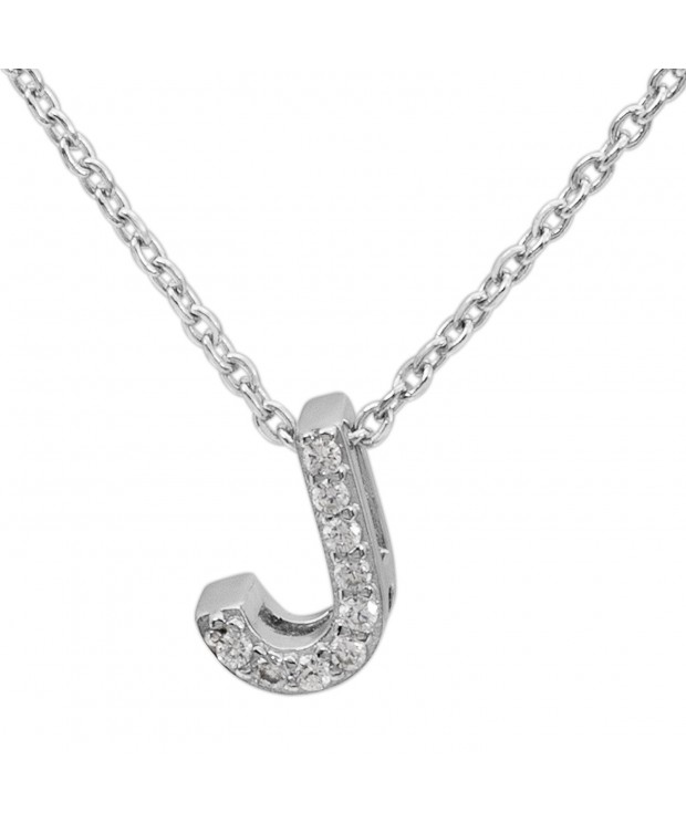 Diamoness Sterling Zirconia Initial Necklace