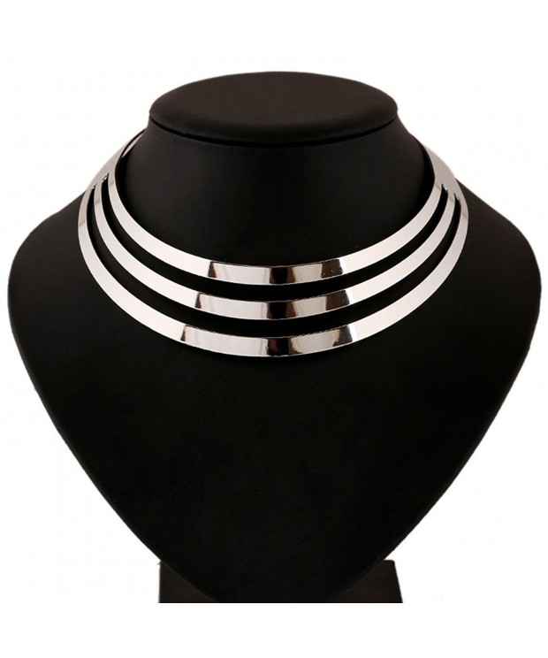 Exaggerated Layers Semi Circle Statement Necklace