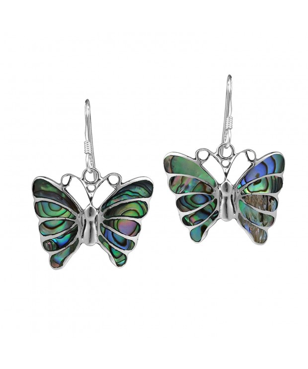 Stunning Butterfly Abalone Sterling Earrings