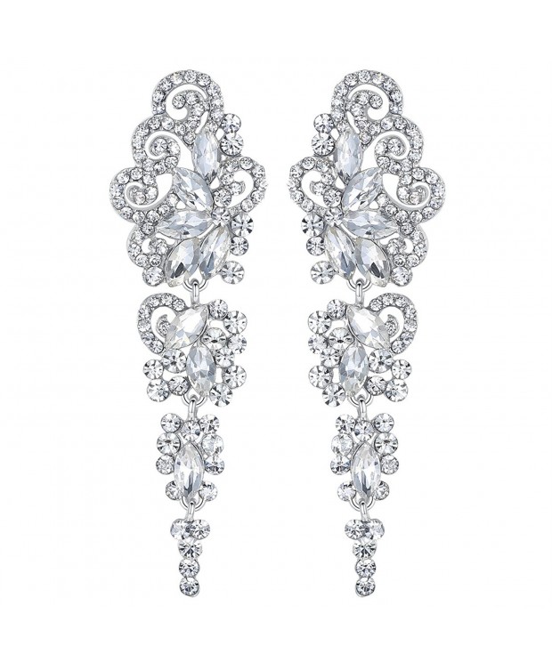 mecresh Crystal Earrings Wedding Womens