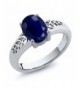 1 02 Sapphire Sterling Silver Womens