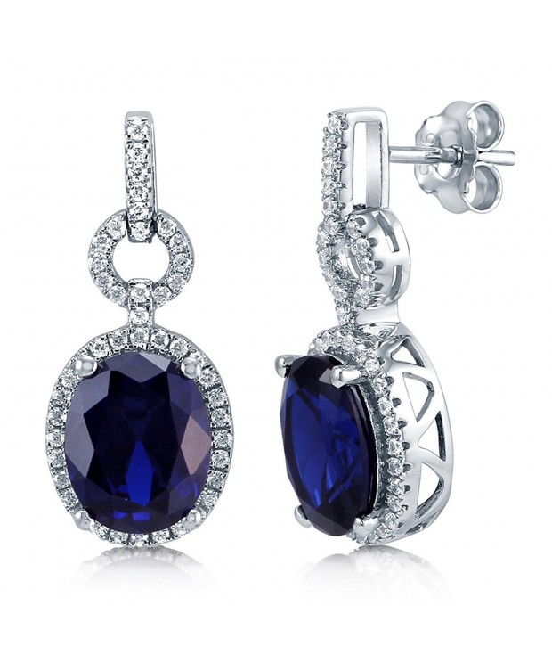 BERRICLE Rhodium Sterling Zirconia Earrings