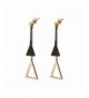 Titanium Plated Hollow Triangle Earrings