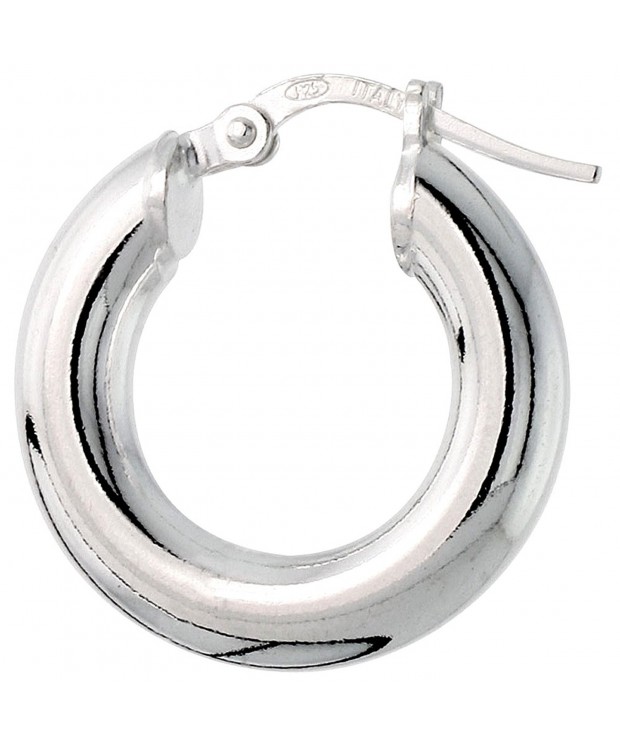 Sterling Silver Italian Earrings thick