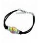 Rainbow Lesbian Novelty Leather Bracelet