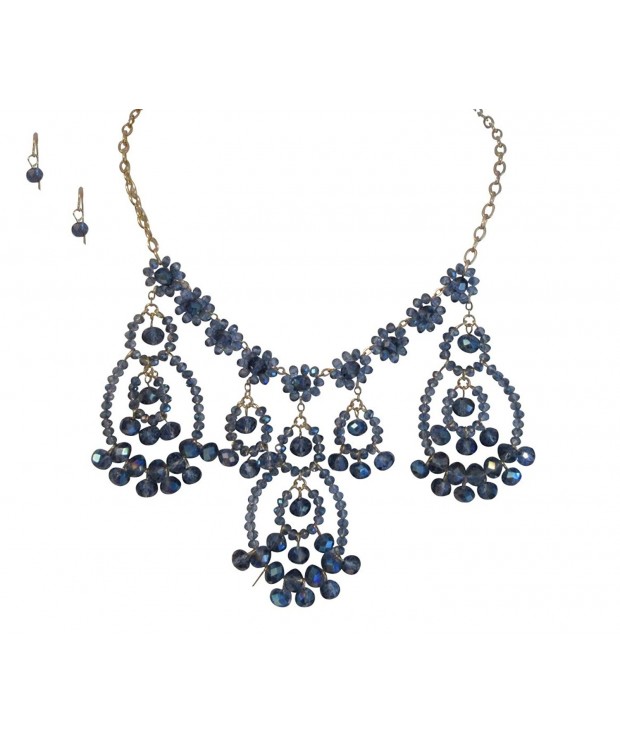 Cyrstal Statement Matching Necklace Earring