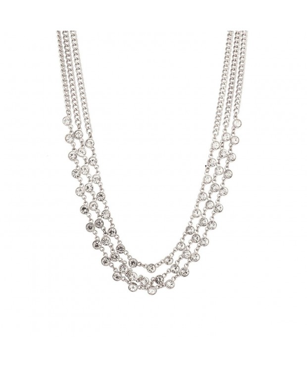 Lux Accessories Crystal Statement Necklace