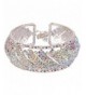 EleQueen Silver tone Austian Bracelet Iridescent