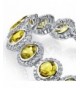 Sterling Silver Canary Zirconia Bracelet