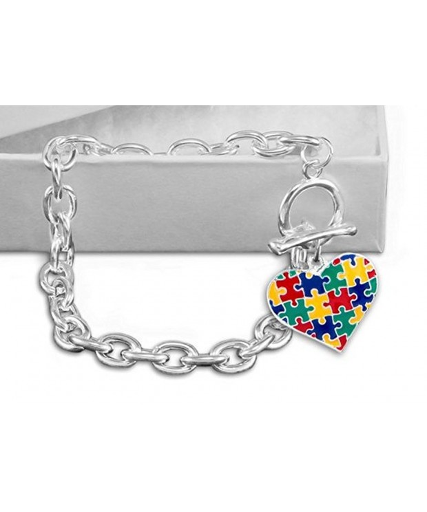 Autism Awareness Multicolored Chunky Bracelet