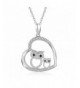 YAXING Sterling Crystal Pendant Necklace