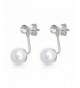 Sterling Simulated Crystal Rhodium Earrings