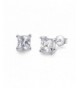 Sterling Simulated Princess Earrings ESS03SVR