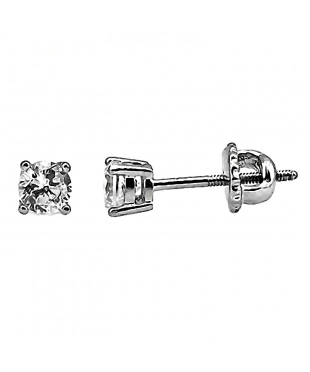 Candi Brilliant Screw Back Earrings Sterling