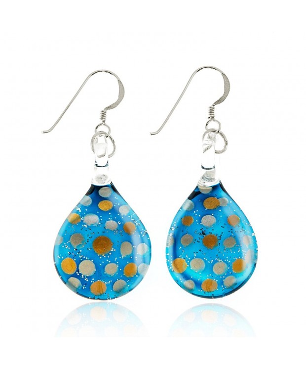 Sterling Silver Murano Glitter Earrings