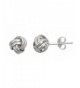 Sterling Silver Double Earrings White