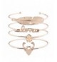 4PCS Flower Bracelets Bangle Women