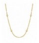 Yellow Plated Station Singapore Necklace