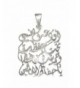 Protection Sterling Filigree Pendant Calligraphy
