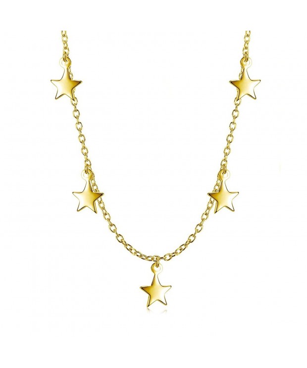 Dangling Stars Choker Necklace Sterling