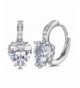 GULICX Zirconia Created Sapphire Earrings