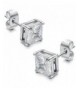 Jstyle Stainless Zirconia Earrings Piercing